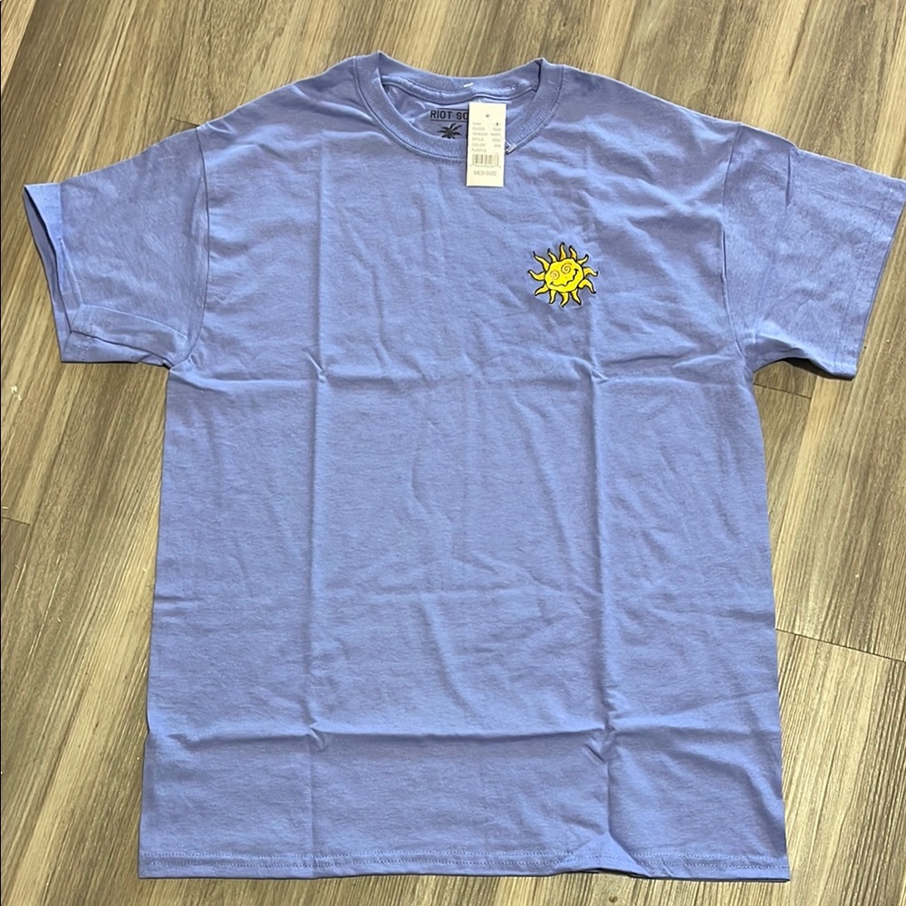 Purple Riot Society T-Shirt with Sun Embroidery